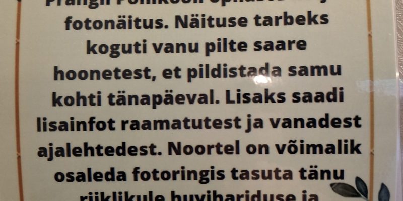 Rahvamajas olnud õpilastööde näituse sissejuhatus